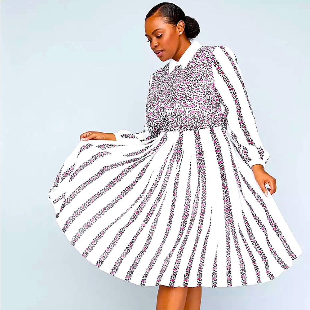 Girl With Curves X Lane Bryant Pleated Dress